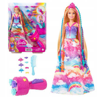 Mattel Barbie princezna s barevnými vlasy, herní set