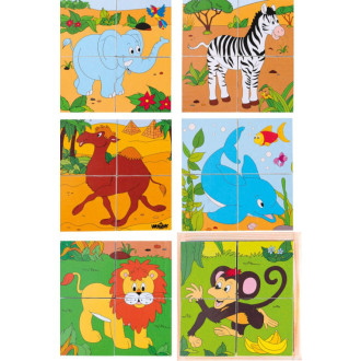 Woody Dřevěné kostky Safari, 2x2