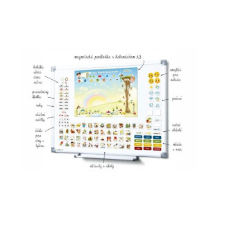 Kalendář magnetický, Školka 114ks magnetek v kartonu 45x32x1cm