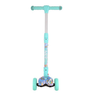 NILS FUN HLB15A Mint LED Dětská tříkolová koloběžka