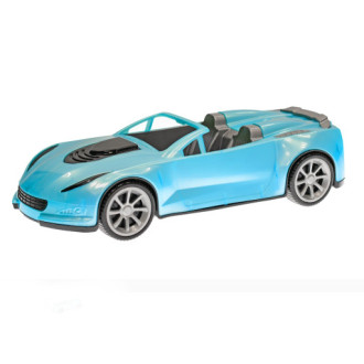 Auto kabriolet světle modré na volný chod, 38cm