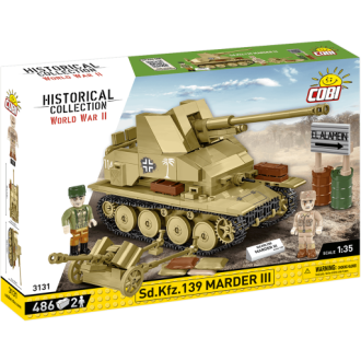 Cobi 3131 II WW German tank destroyer Sd.Kfz. 139 MARDER III, 1:35, 486 kostek