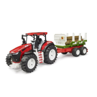 Bruder 3453 ROADMAX Traktor s přívěsem na dřevo a 3 klády