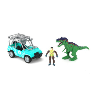 Terénní auto s figurkou a T-Rexem