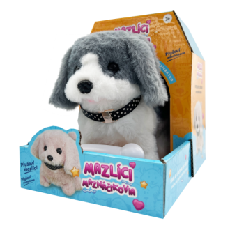 Alltoys Mazlíci pejsek Punťa šedobílý