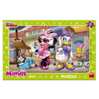 Dino deskové puzzle 15 dílků - Minnie na Montmartru