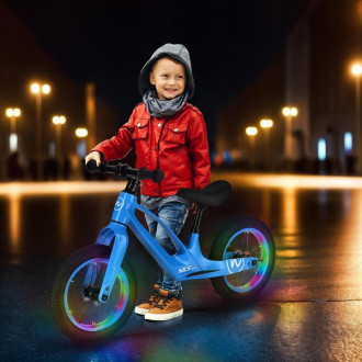Nils Fun RB901 Dětské odrážedlo 12", pumpovatelné kola s LED, modré