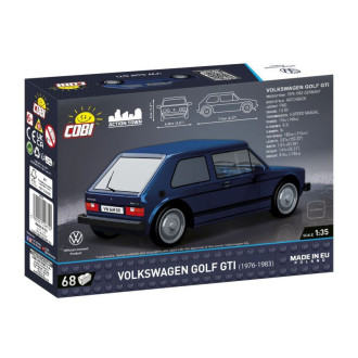Cobi 24615 Volkswagen Golf GTI 1976, modrý, 1:35, 68 kostek