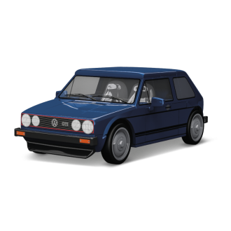 Cobi 24615 Volkswagen Golf GTI 1976, modrý, 1:35, 68 kostek