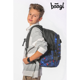 BAAGL SET 3 Skate Indigo: batoh, penál, sportovní taška