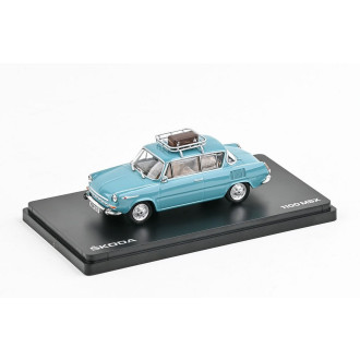 Abrex Škoda 1100MBX (1969) se zahrádkou, Tyrkysová Světlá 1:43