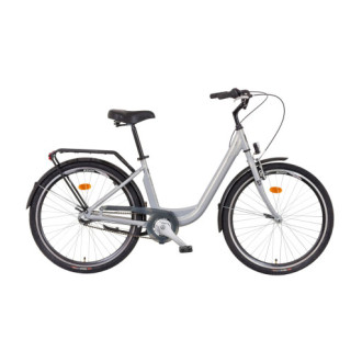Městské jízdní kolo LIBERTY VIA 3spd. 26" 2026 (odpružená vidlice) stříbrné