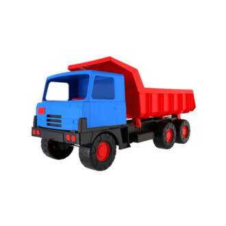 Velké nákladní auto, modrá kabina a červená korba - 75cm