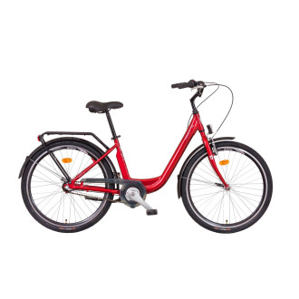 Městské jízdní kolo LIBERTY VIA 7spd NEXUS 26" 2026 (odpružená vidlice) červené