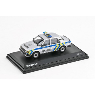 Abrex Škoda 120L (1984) Policie, stříbrná barva 1:43