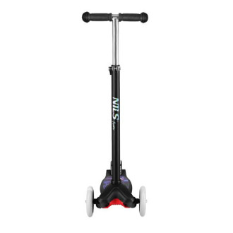 NILS Fun HLB1310 Dětská tříkolová koloběžka s LED, černá