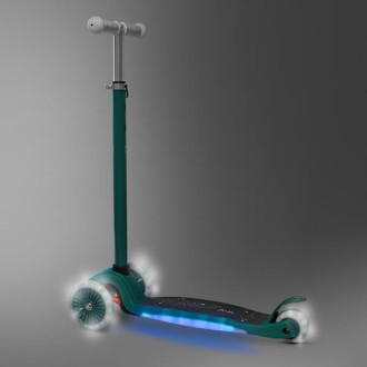 NILS Fun HLB1310 Dětská tříkolová koloběžka s LED, zelená