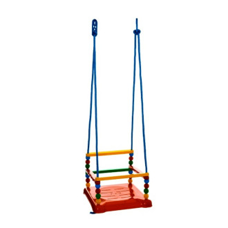 Dětská plastová houpačka nosnost 40kg, Červená 35x34 cm