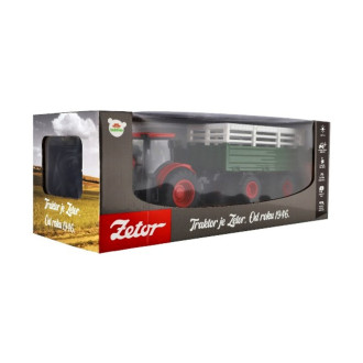 RC traktor Zetor s vlečkou na dálkové ovládání, 42cm