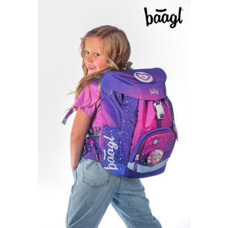 BAAGL Batohový set 3 AIRY Koně srdce, batoh, penál, sáček