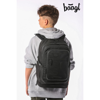 BAAGL Školní batoh Cubic Uni Černá