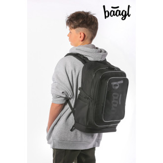 BAAGL Školní batoh Cubic Uni Černá
