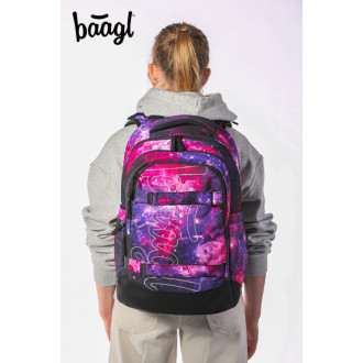 BAAGL Školní batoh Skate max Galaxy