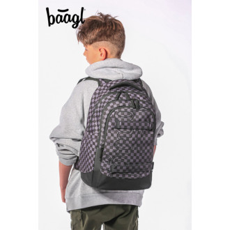 BAAGL Školní batoh Skate max SKA šedá