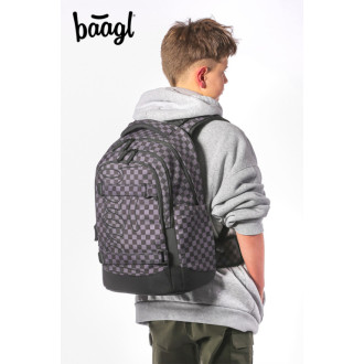 BAAGL Školní batoh Skate max SKA šedá