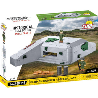 COBI 3136 Německý bunkr Regelbau 667, 1:35, 642 kostek a 2 figurky