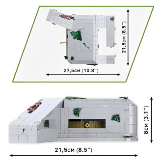 COBI 3136 Německý bunkr Regelbau 667, 1:35, 642 kostek a 2 figurky