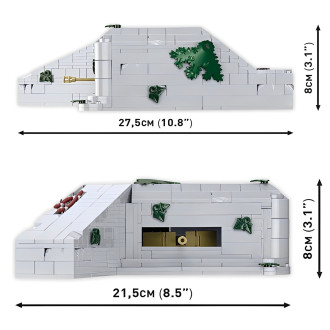 COBI 3136 Německý bunkr Regelbau 667, 1:35, 642 kostek a 2 figurky
