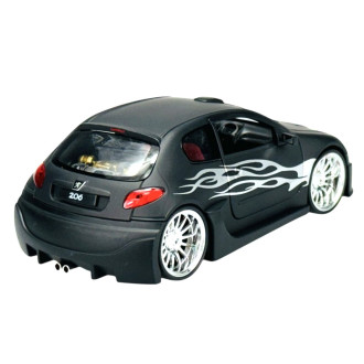 Welly MOQ Peugeot 206 tuning, mat Black 1:24