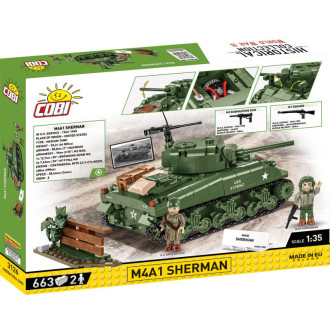 Cobi 3126 II WW M4A1 Sherman, 1:35, 663 kostek
