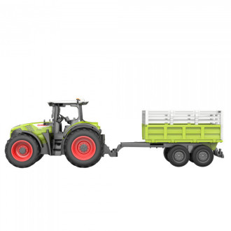 Fleg Traktor CLAAS na dálkové ovládání s přívěsem, 1:24