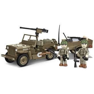 Cobi 3132 II WW Willys MB s přívěsem, 1:35, 200 kostek
