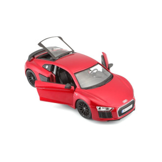 Maisto Kit Audi R8 V10 Plus, metal červená, 1:24