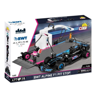 Cobi 1685 BWT Alpine F1 Pit Stop, 477 kostek a 2 figurky