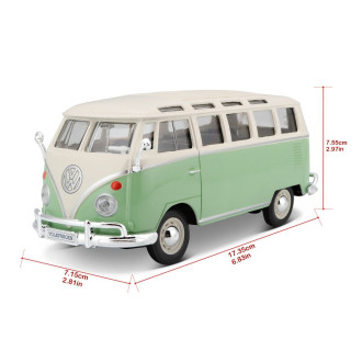 Maisto Volkswagen Van Samba, Zeleno-krémový 1:25