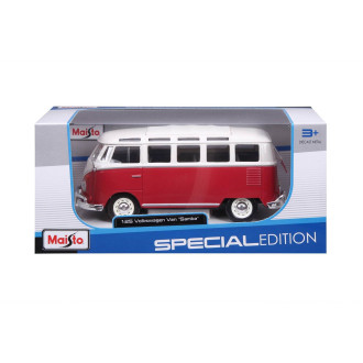 Maisto Volkswagen Van Samba, Červený 1:25