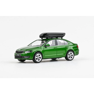 Abrex Škoda Octavia III (2012) s boxem, Zelená Rallye Metalíza 1:43