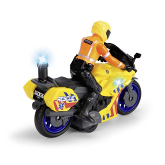 Dickie Toys Záchranářská motorka s jezdcem, 17cm