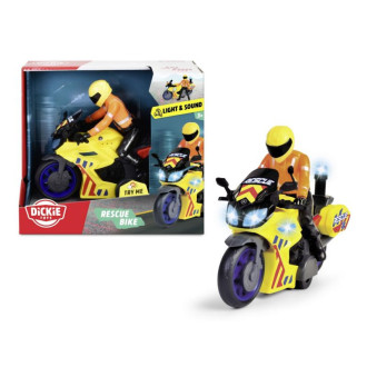 Dickie Toys Záchranářská motorka s jezdcem, 17cm