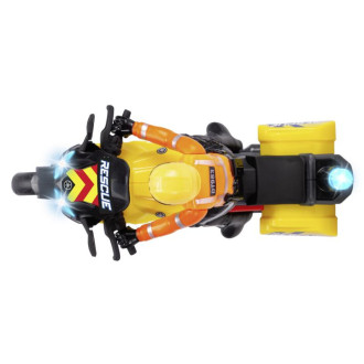 Dickie Toys Záchranářská motorka s jezdcem, 17cm