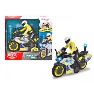 Dickie Toys Policejní motorka s jezdcem, 17cm