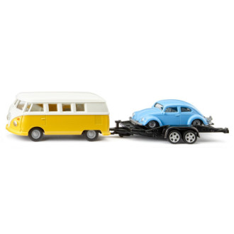 Siku set Volkswagen T1 Samba s přívěsem a Volkswagen Brouk 1:50