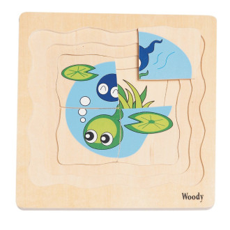 Woody Puzzle na desce - Vývoj žáby