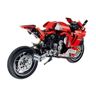 Stavebnice iM.MASTER silníční motorka, červení, 557 dílků
