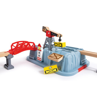 Hape Vláčkodráha set v boxu, Přístaviště