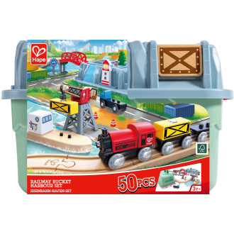 Hape Vláčkodráha set v boxu, Přístaviště